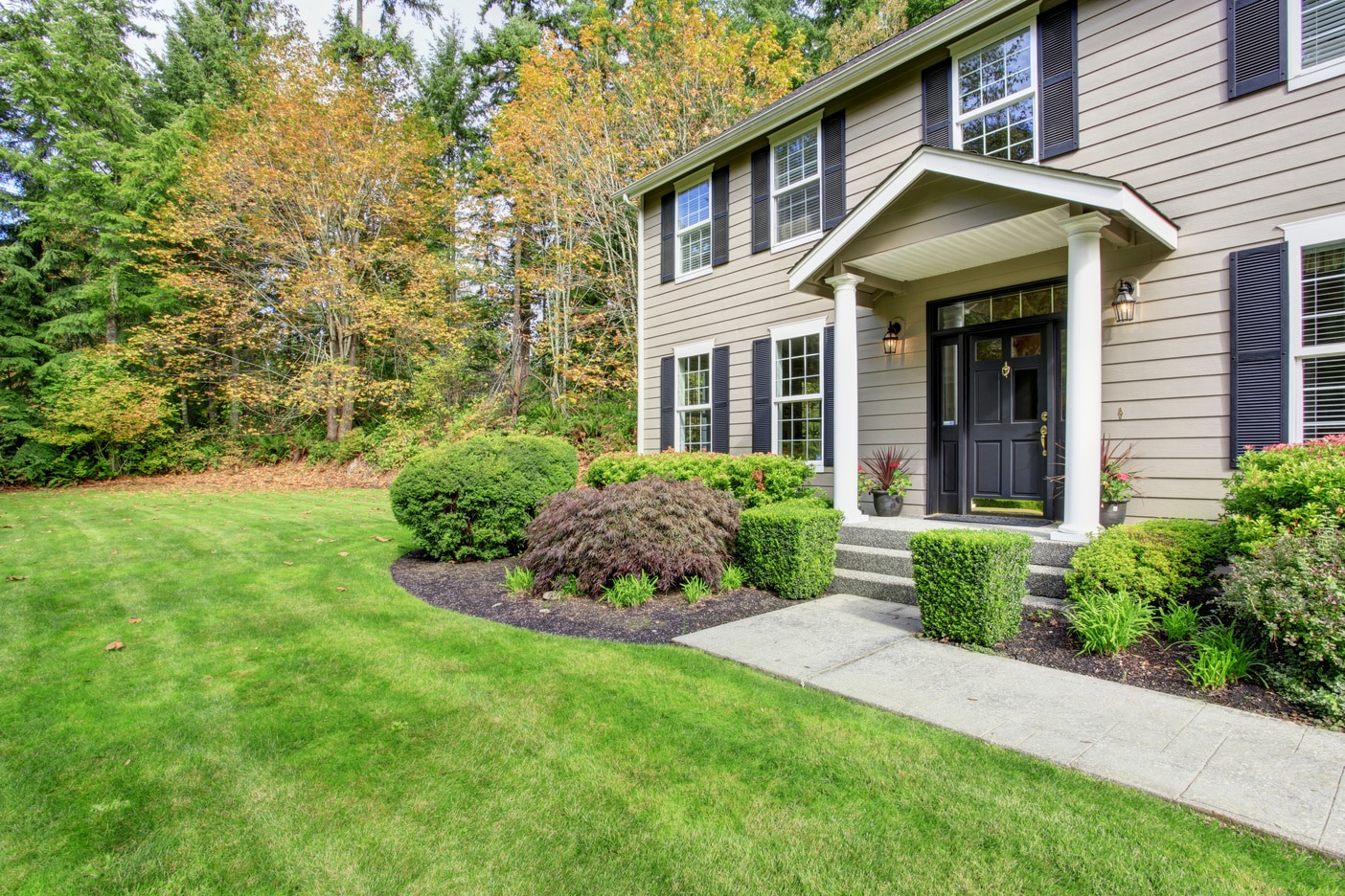 house with big lawn